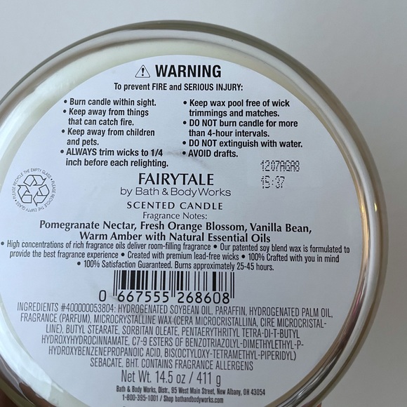 Bath & Body Works Fairytale 3 Wick Candle - Picture 3 of 3